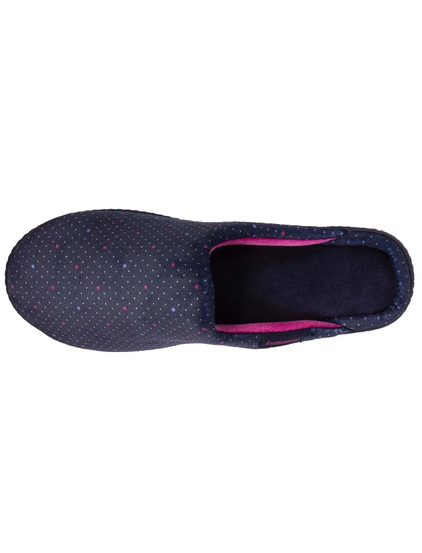 Chaussons mules talon Femme Pois Bleus