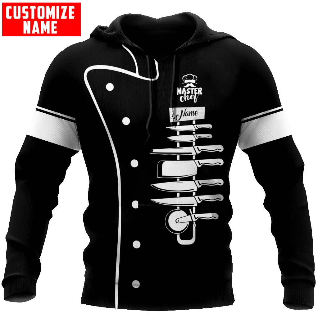 Chef 3D All Over Printed Men Autumn Hoodie Custom Name - T-SHIRT DESIGN