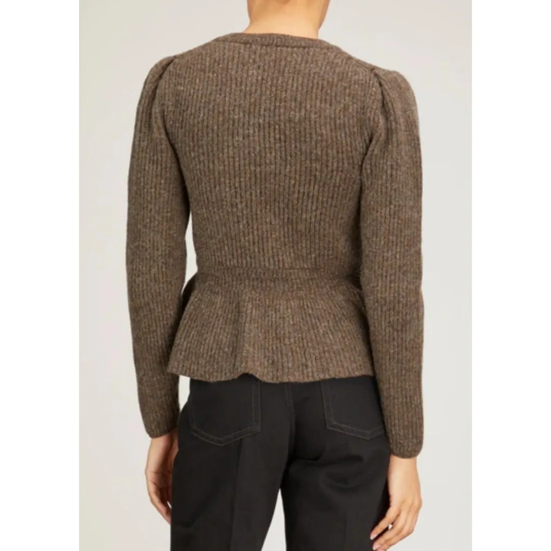 CHRISTOPHE LEMAIRE  |Crew Neck Wool Long Sleeves Plain Puff Sleeves Logo