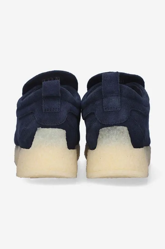 Clarks suede shoes x Ronnie Fieg Maycliffe men's navy blue color 26170244