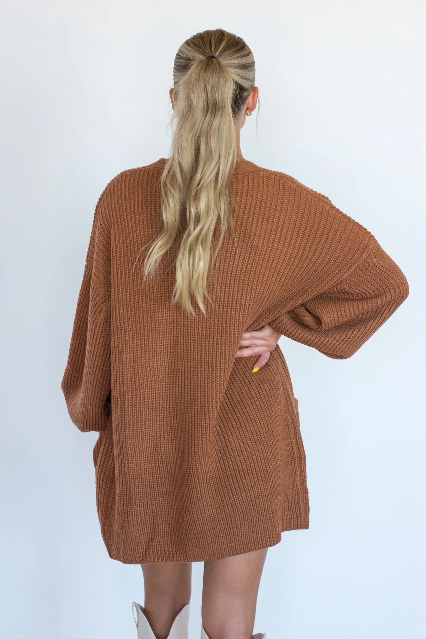 Comfort at Max Level Camel Knit Cardigan