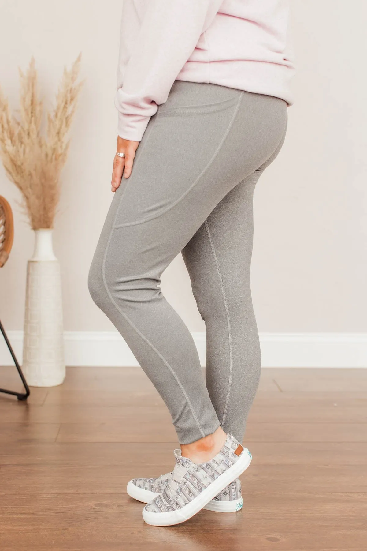 Create My Own Path Athleisure Leggings- Heather Gray