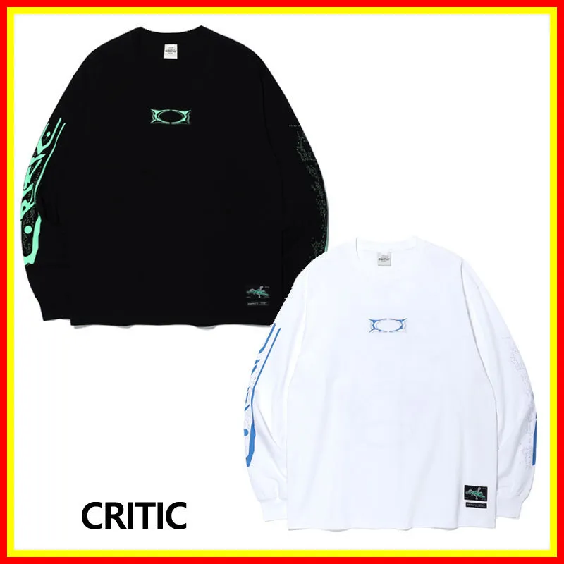 CRITIC  |Unisex Street Style Long Sleeves Plain Long Sleeve T-shirt