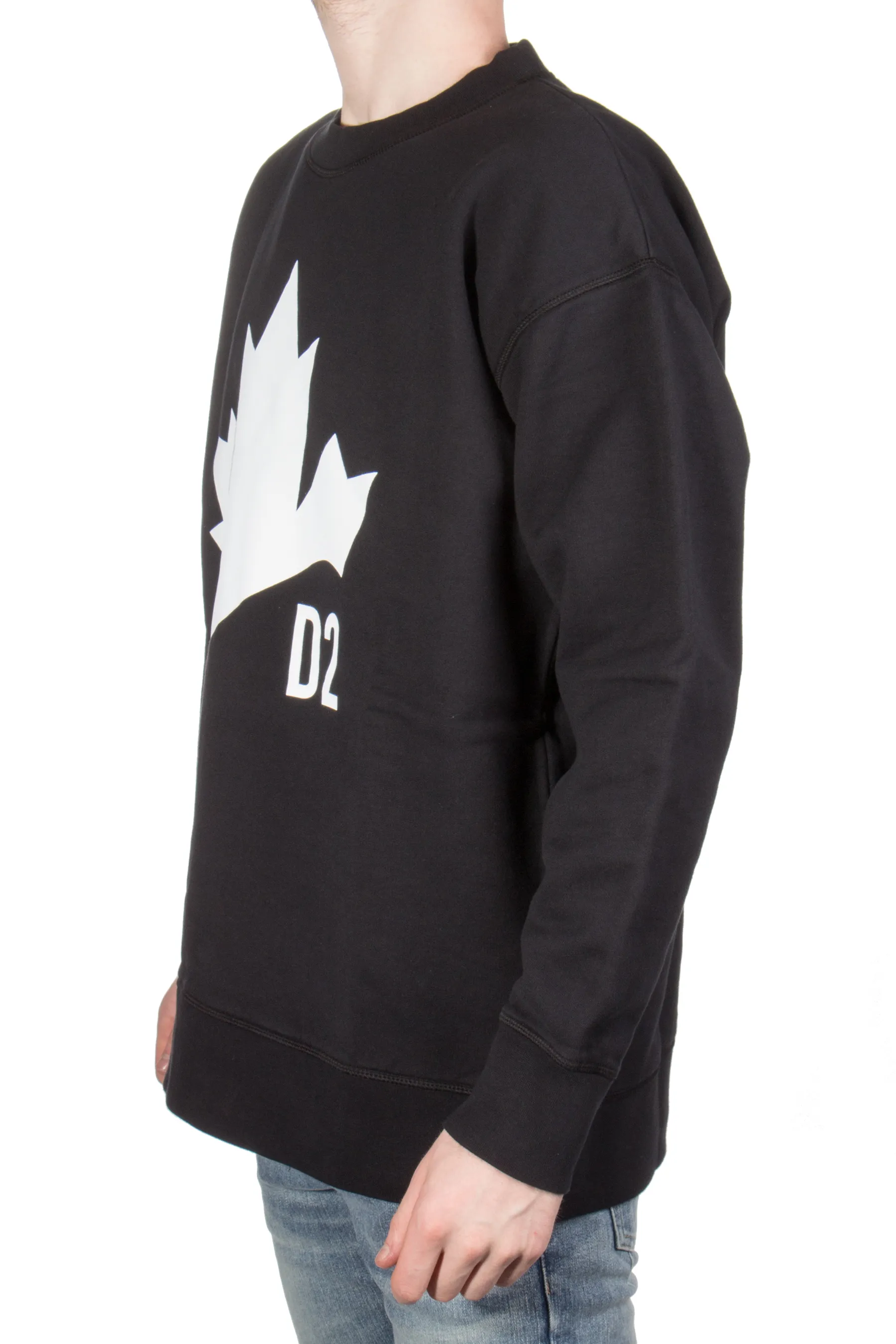 D SQUARED2  |Crew Neck Pullovers Long Sleeves Plain Cotton Logo Luxury