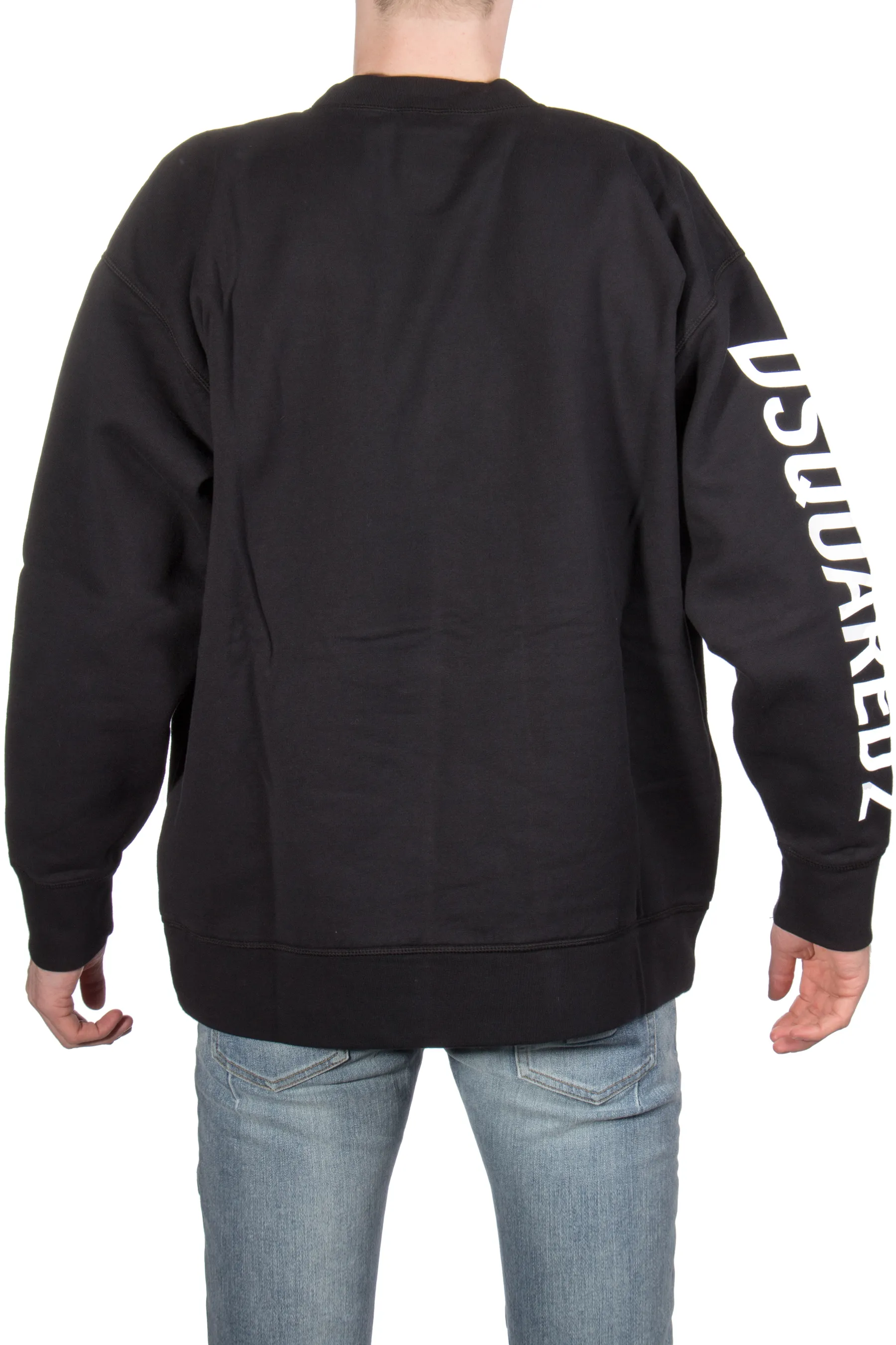 D SQUARED2  |Crew Neck Pullovers Long Sleeves Plain Cotton Logo Luxury