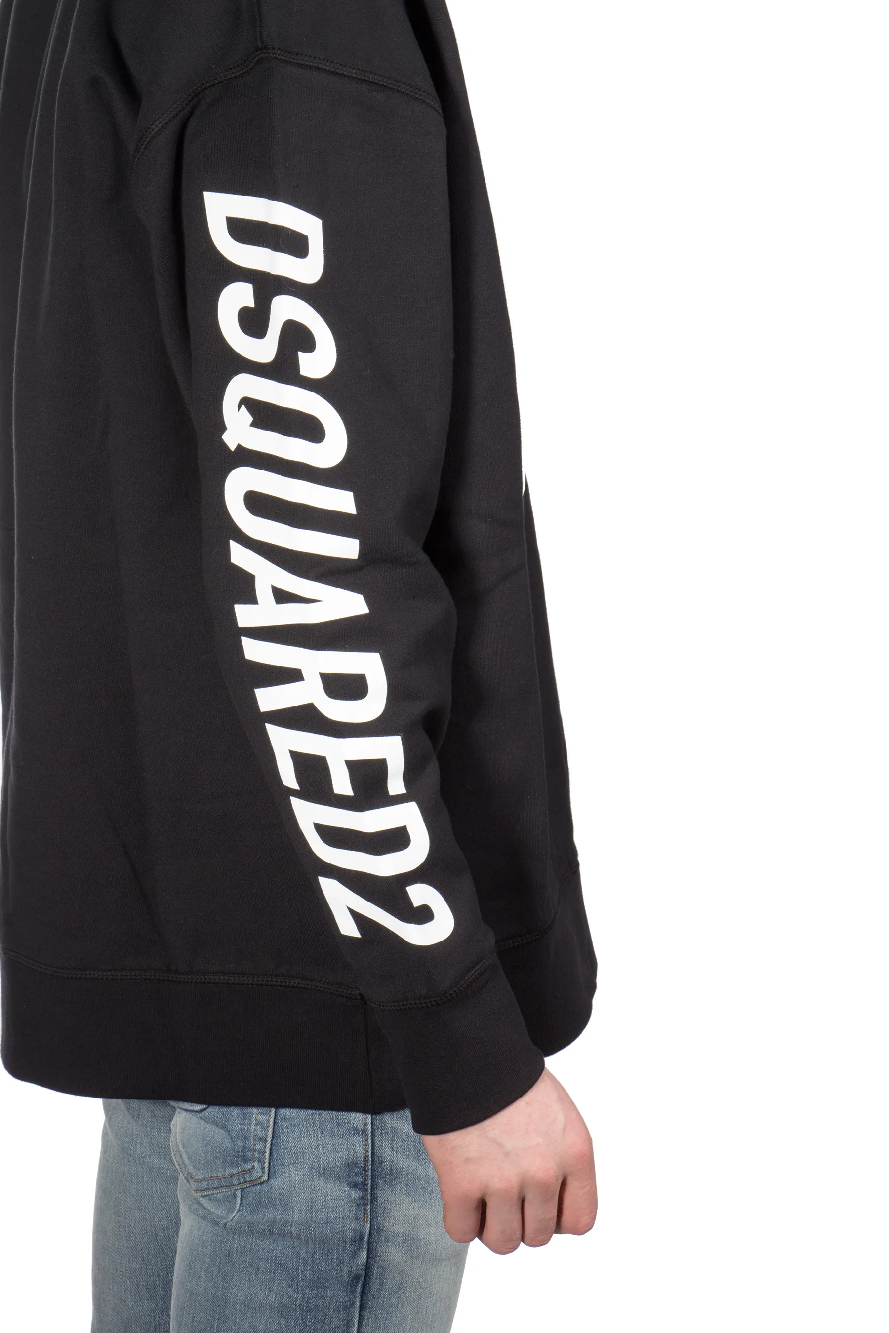 D SQUARED2  |Crew Neck Pullovers Long Sleeves Plain Cotton Logo Luxury