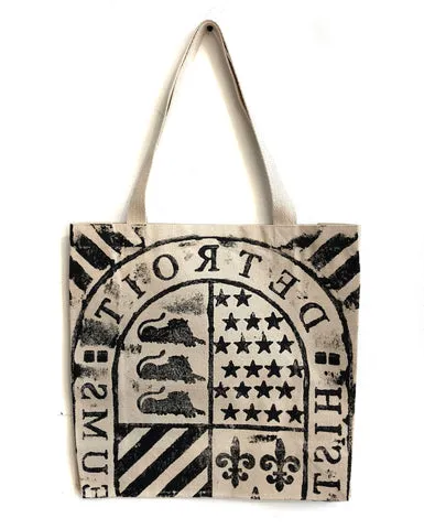 Detroit Historical Museum Manhole Tote Bag, Natural Cotton Canvas