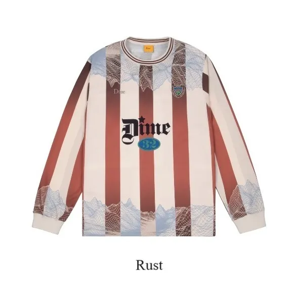 Dime  |Crew Neck Stripes Long Sleeves Long Sleeve T-shirt Logo