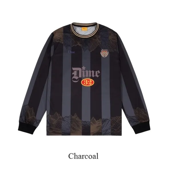 Dime  |Crew Neck Stripes Long Sleeves Long Sleeve T-shirt Logo