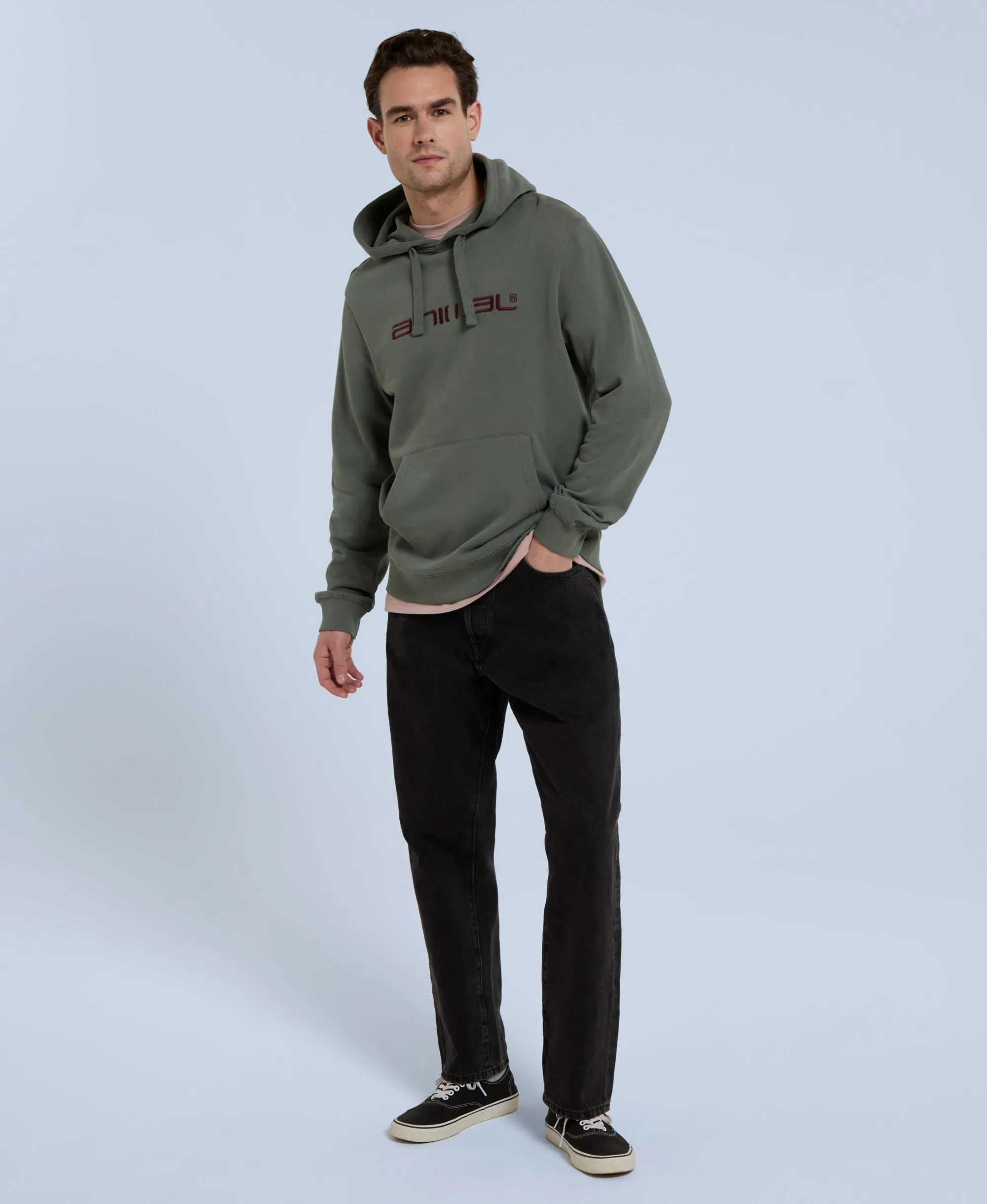 Driver Mens Logo Hoodie - Khaki