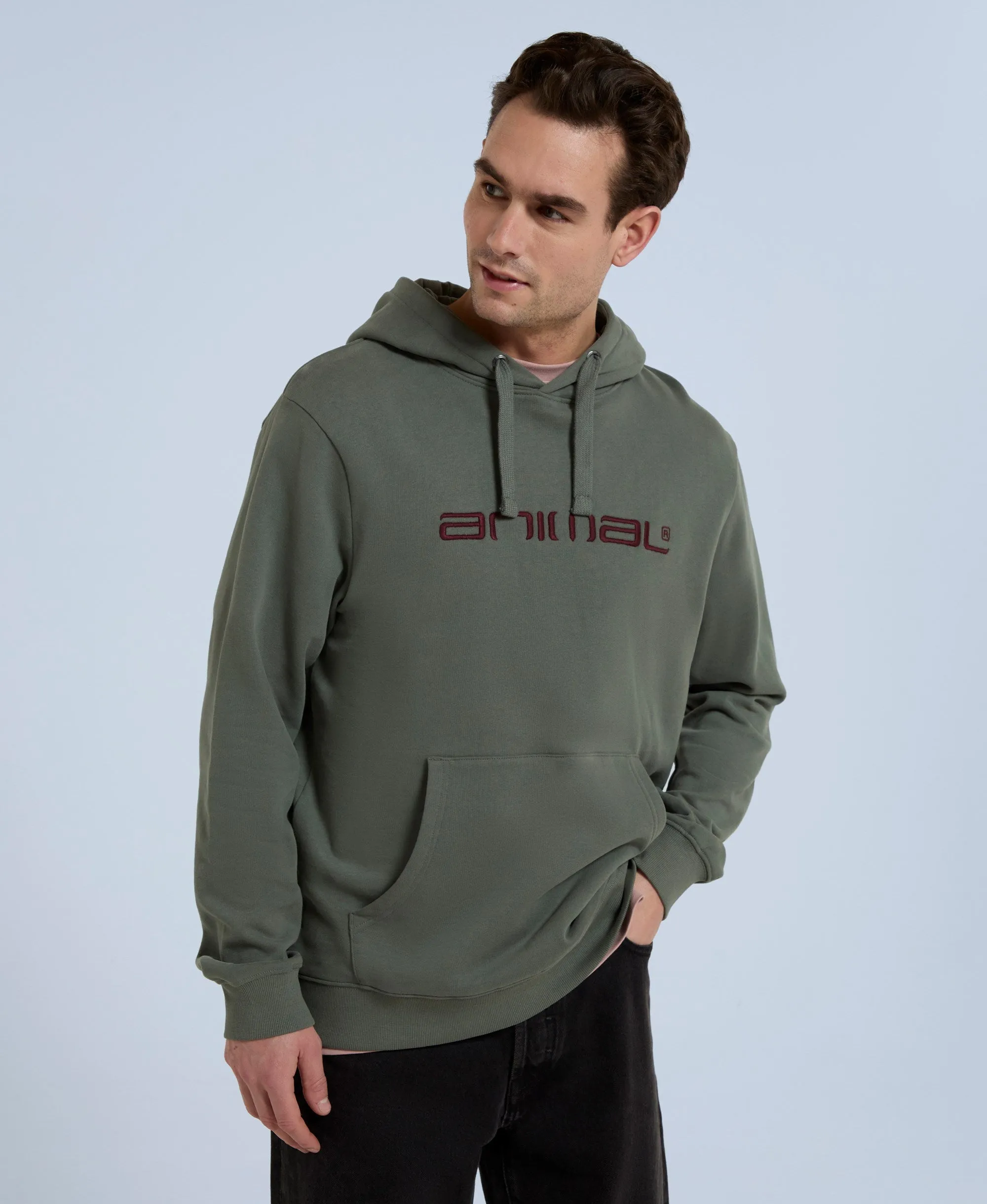 Driver Mens Logo Hoodie - Khaki