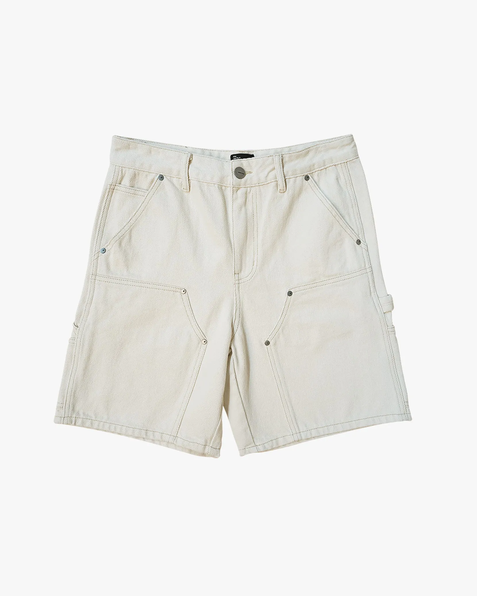 EPTM DOUBLE KNEE TWILL SHORTS - CREAM