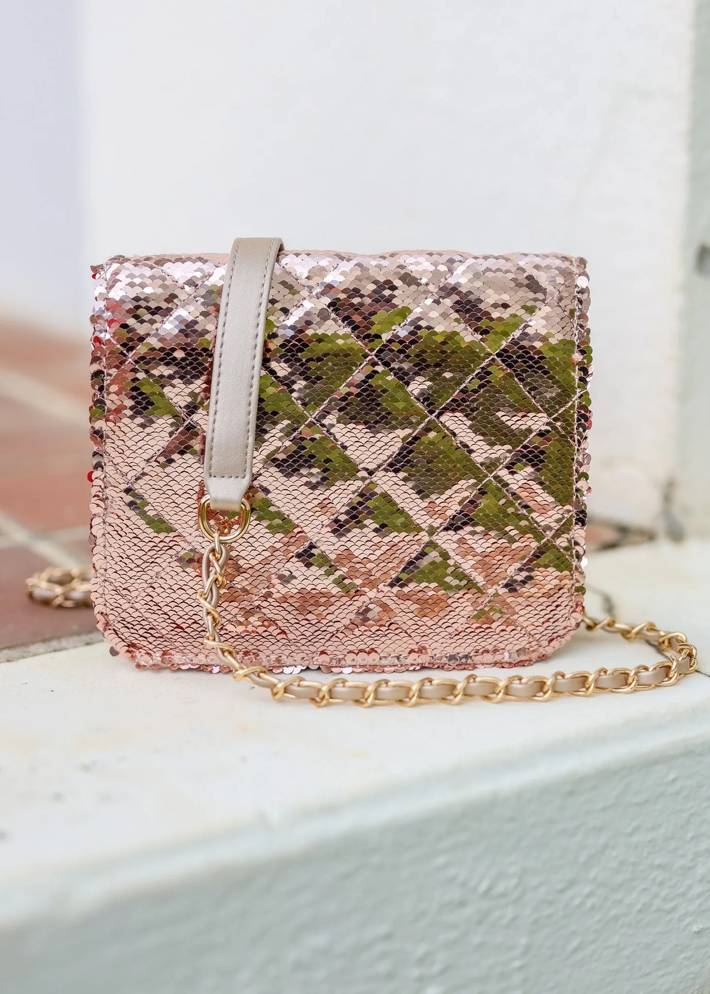 Evelyn Crossbody CHAMPAGNE SEQUIN