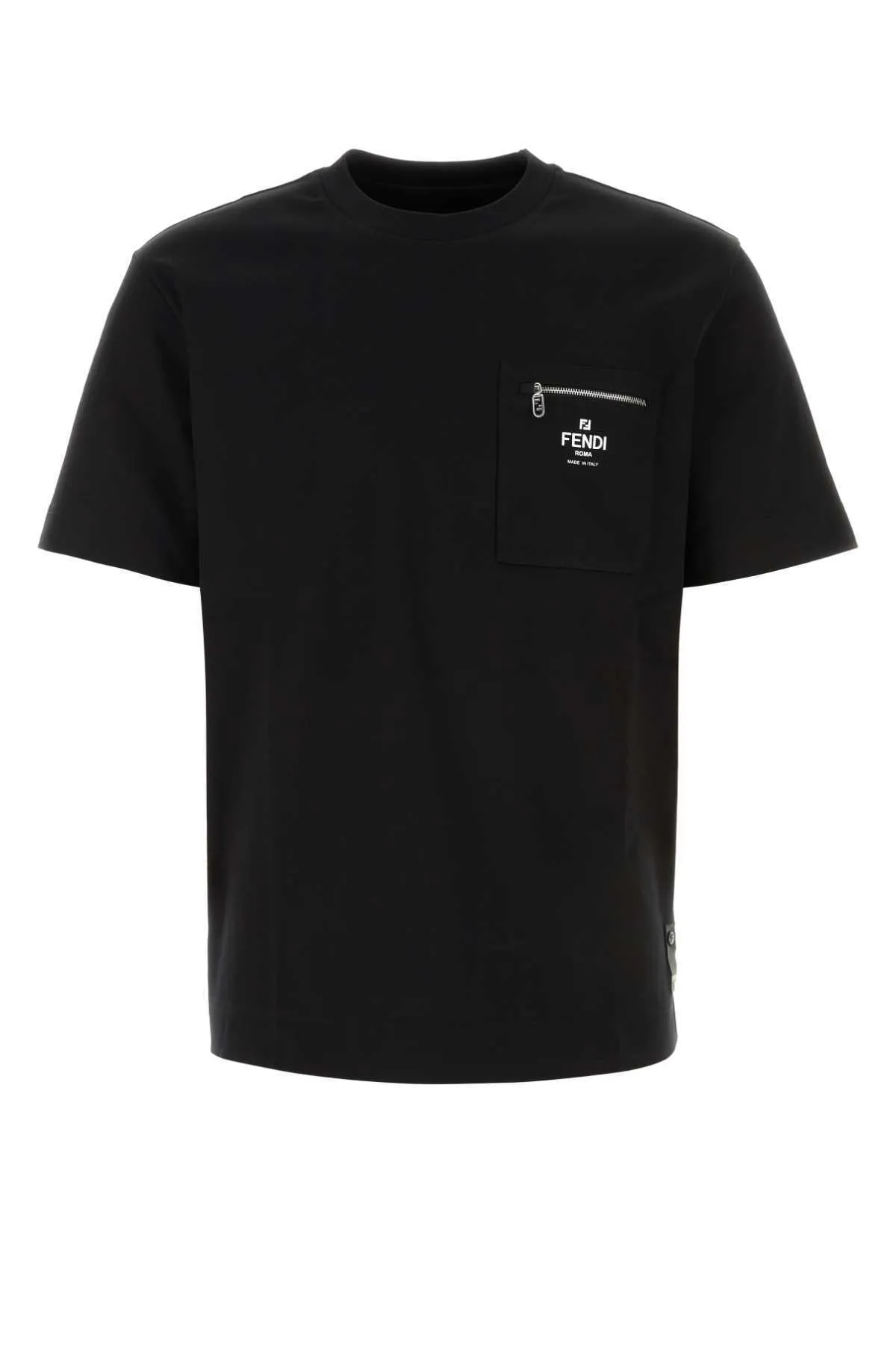 FENDI  |Crew Neck Pullovers Street Style Plain Cotton Short Sleeves