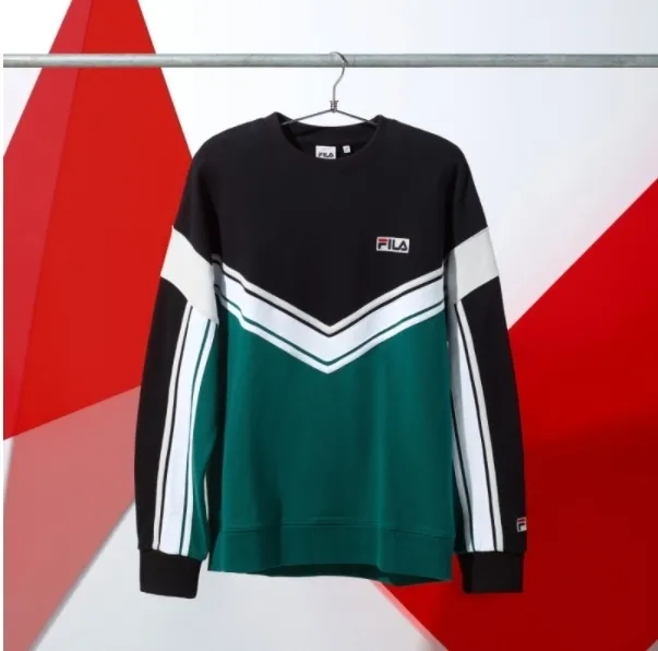 FILA  |Unisex Street Style Long Sleeves Cotton Logo Sweatshirts