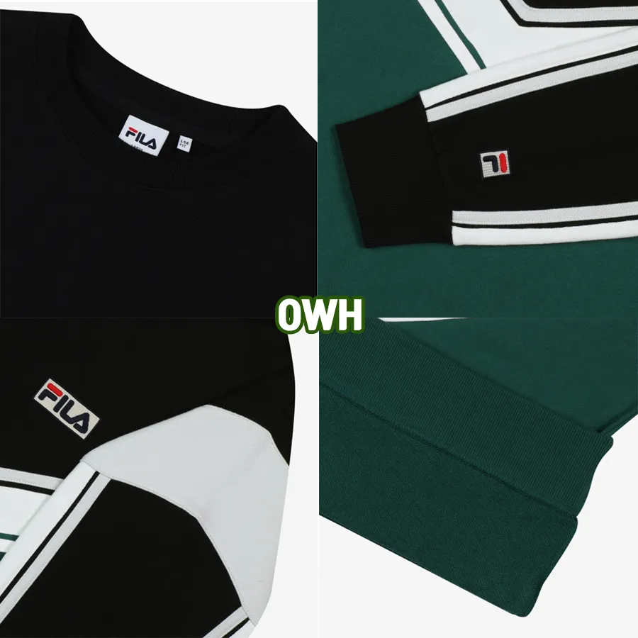 FILA  |Unisex Street Style Long Sleeves Cotton Logo Sweatshirts