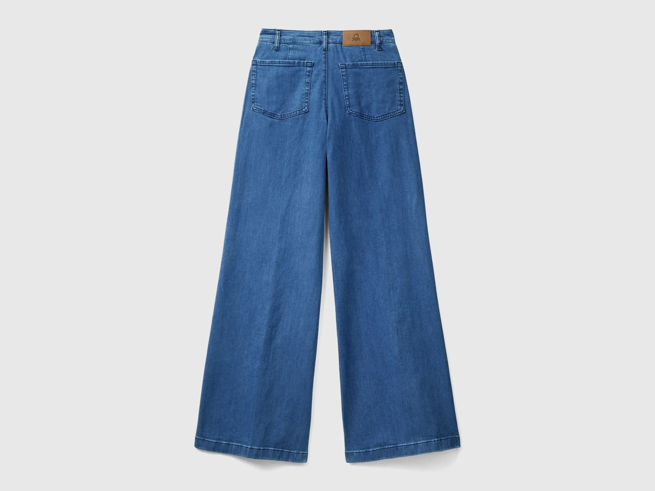 Flared jeans in stretch cotton - Blue | Benetton