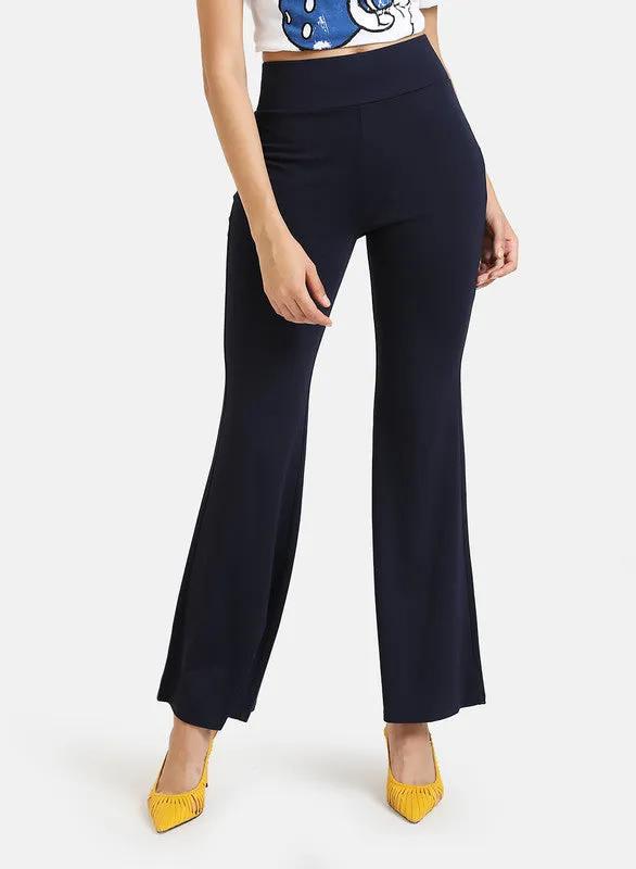 Flared Trousers With Elaticated Waist