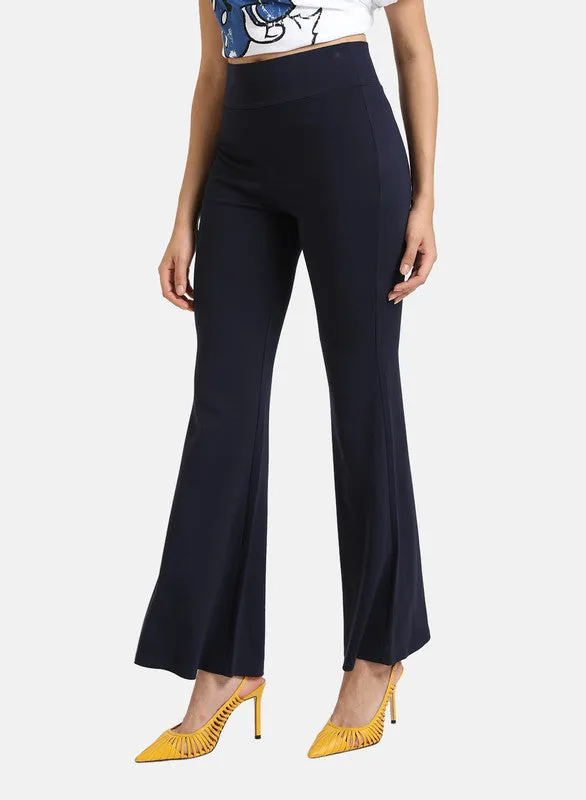 Flared Trousers With Elaticated Waist