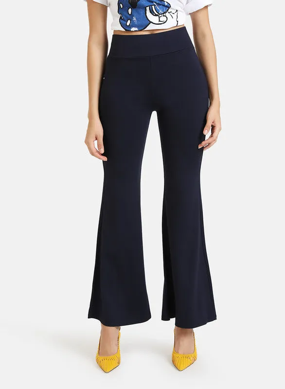 Flared Trousers With Elaticated Waist