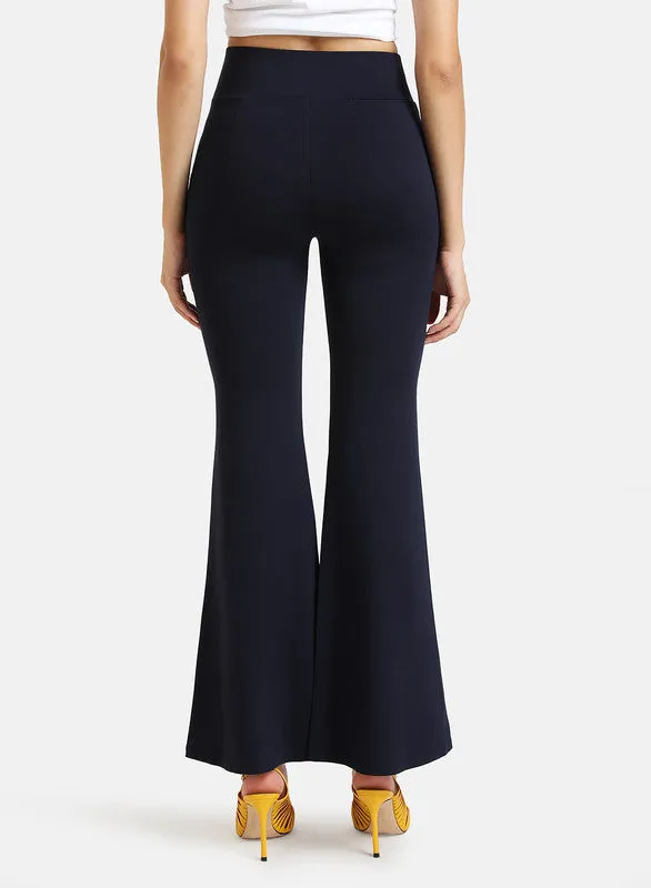 Flared Trousers With Elaticated Waist