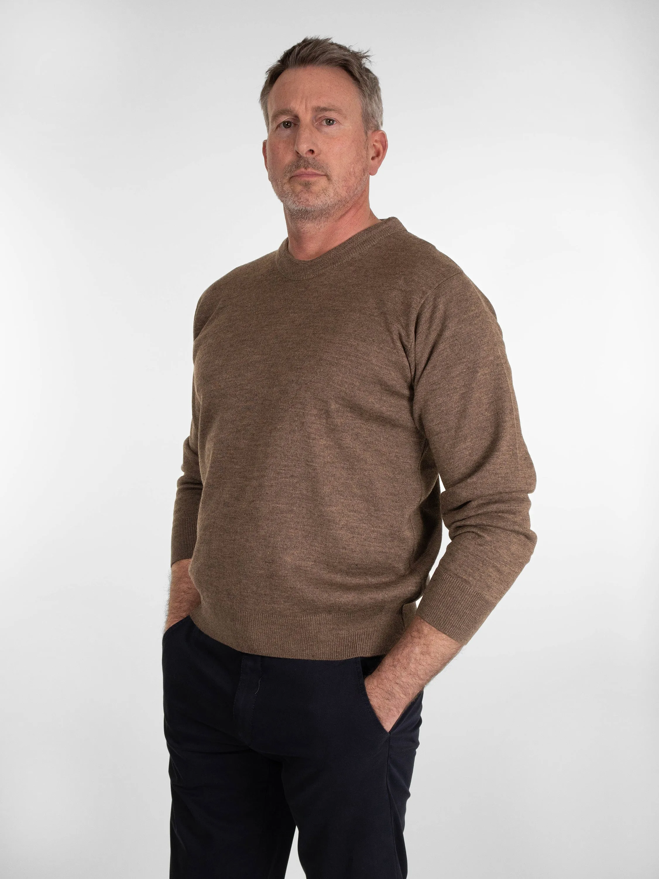 Franco Ponti Crew Neck Sweater K02 in Brown