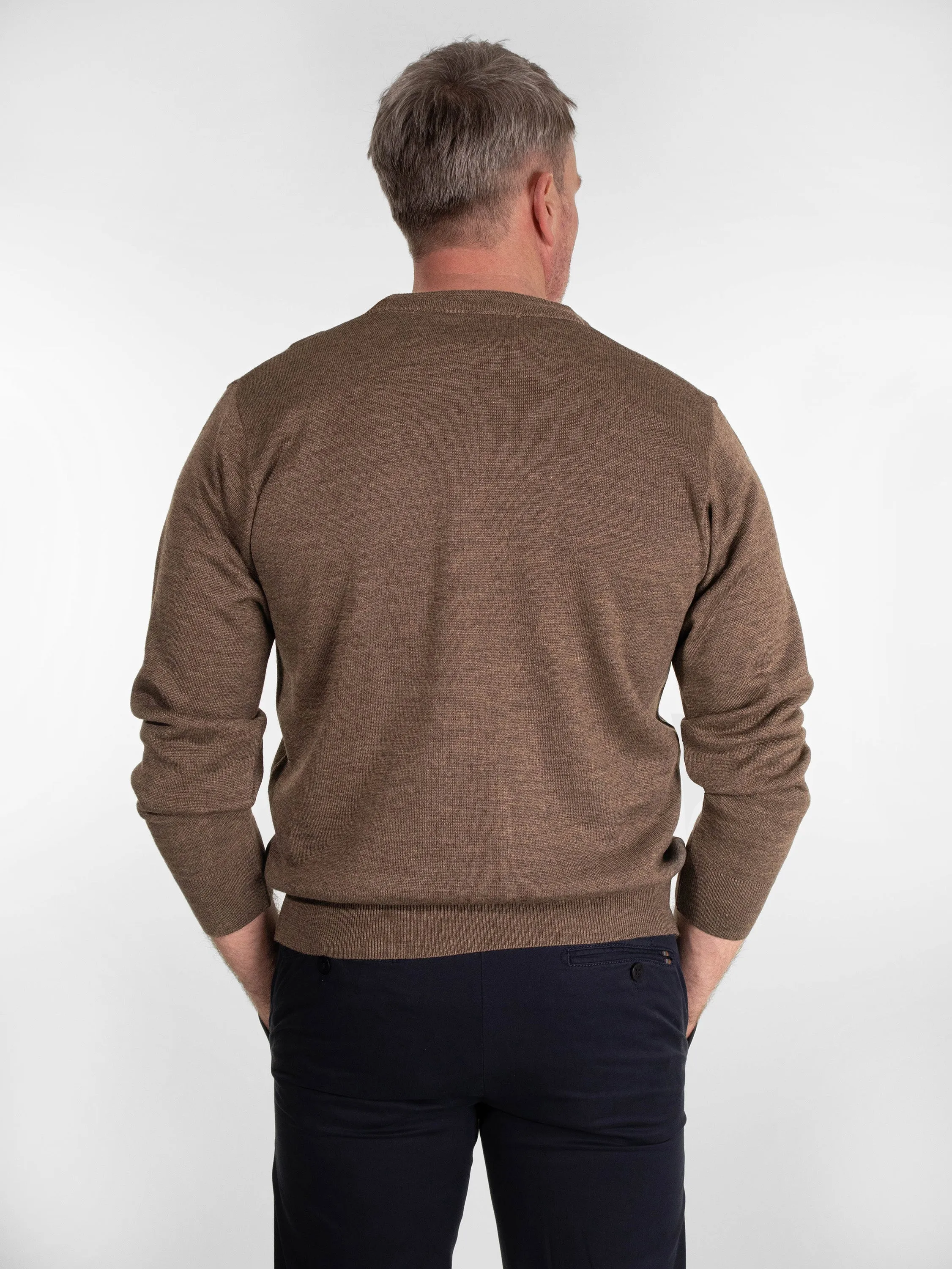 Franco Ponti Crew Neck Sweater K02 in Brown