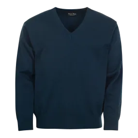 Franco Ponti V Neck Sweater K01 in Airforce