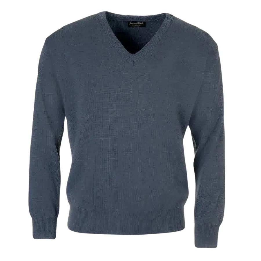 Franco Ponti V Neck Sweater K01 in Denim