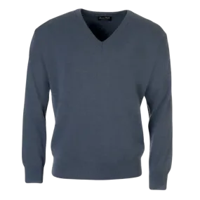 Franco Ponti V Neck Sweater K01 in Denim