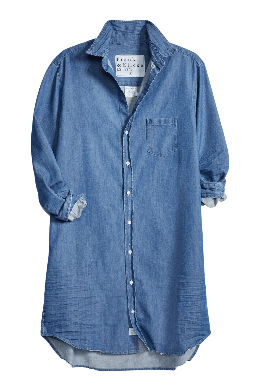 Frank & Eileen Mary Classic Shirtdress in Vintage Stonewashed Indigo