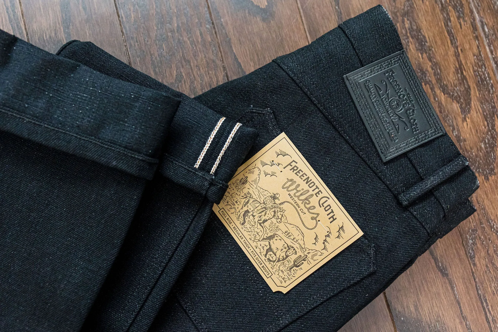 Freenote Cloth Wilkes - 17oz Black Slub