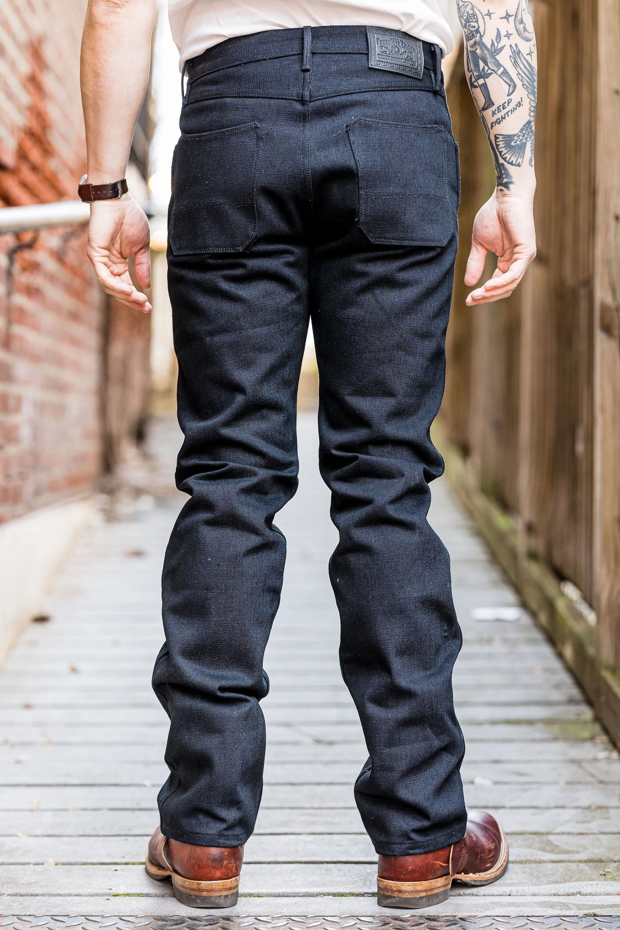 Freenote Cloth Wilkes - 17oz Black Slub