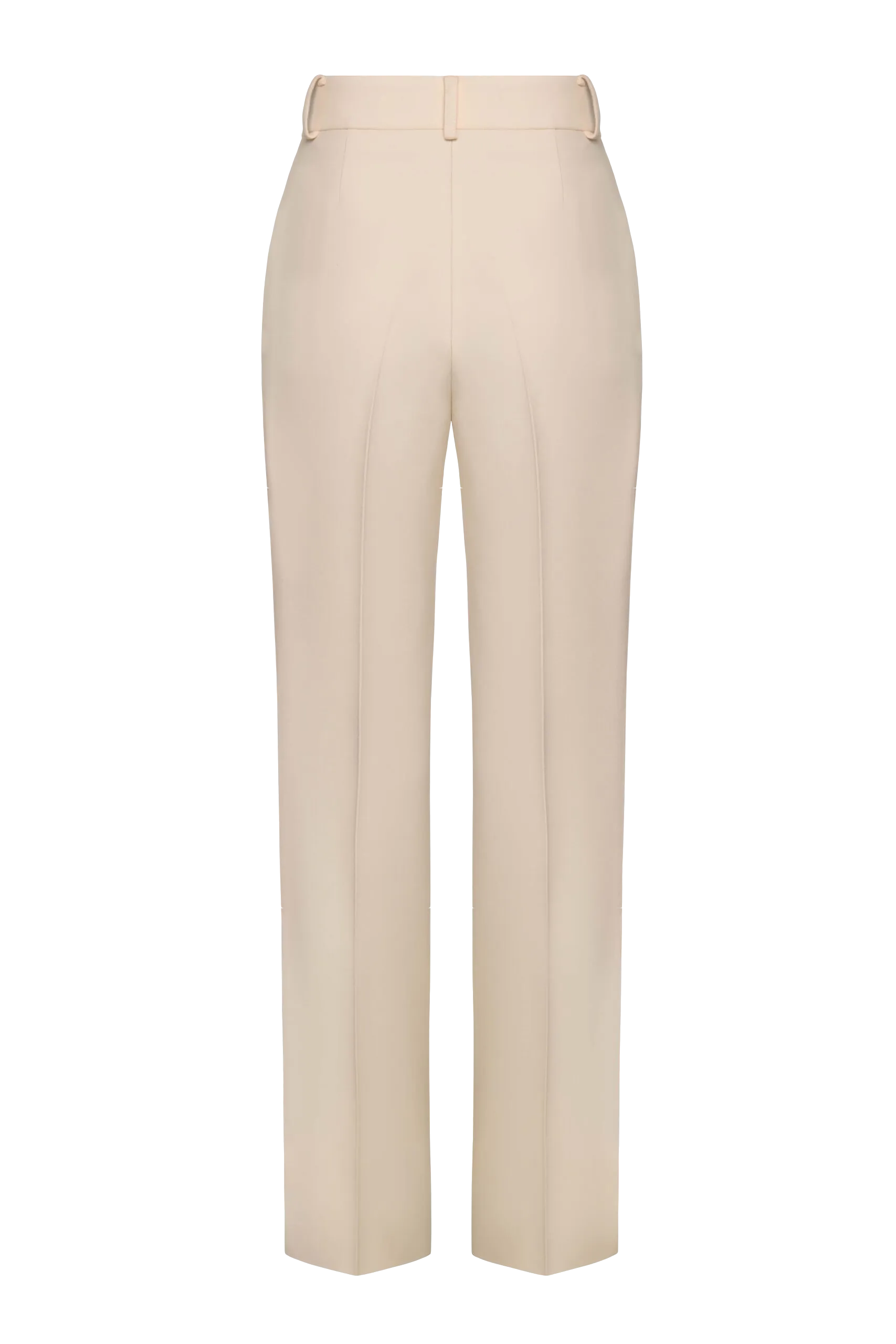 Fuzzy details straight leg trousers