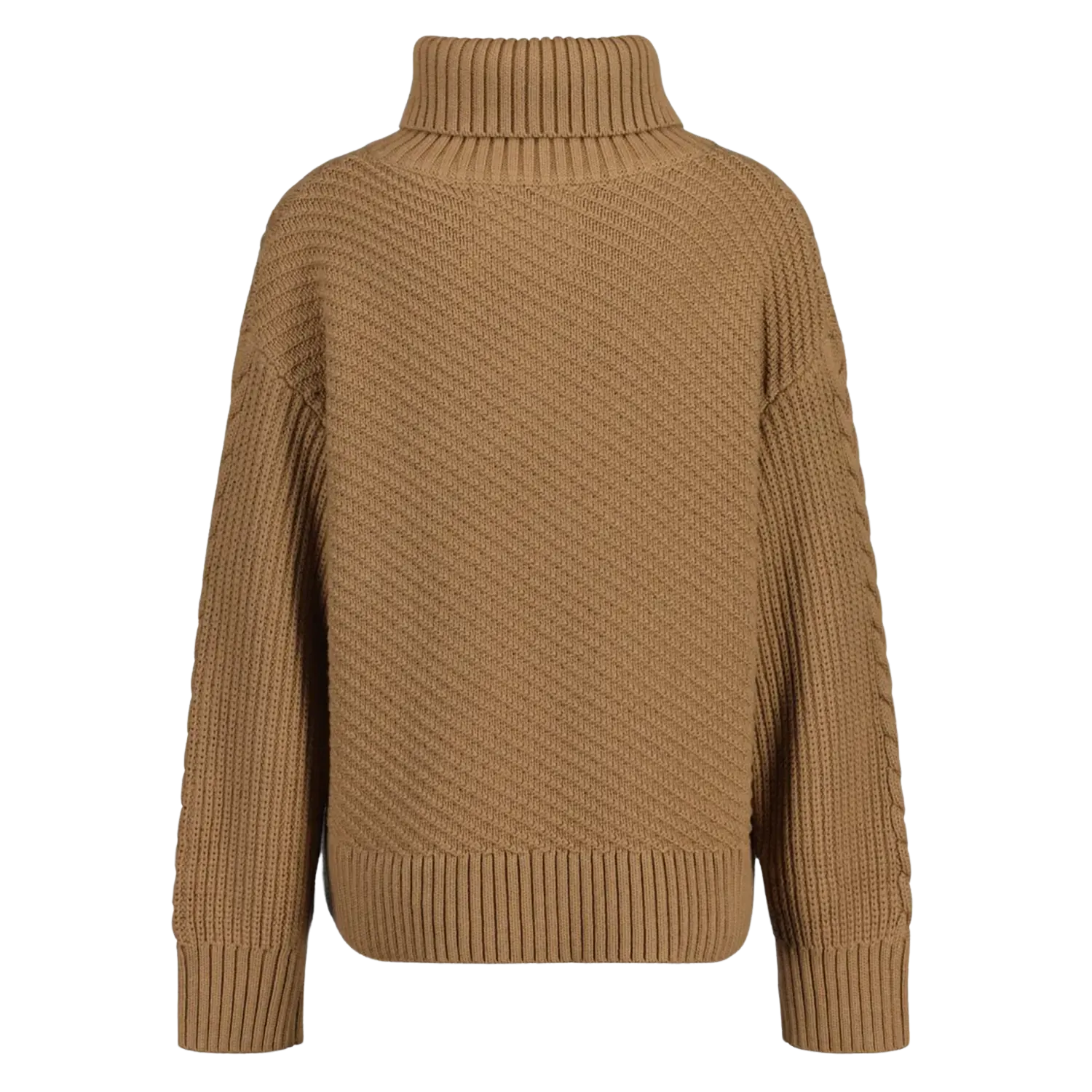 GANT Cable Texture Buttoned Roll Turtleneck Sweater