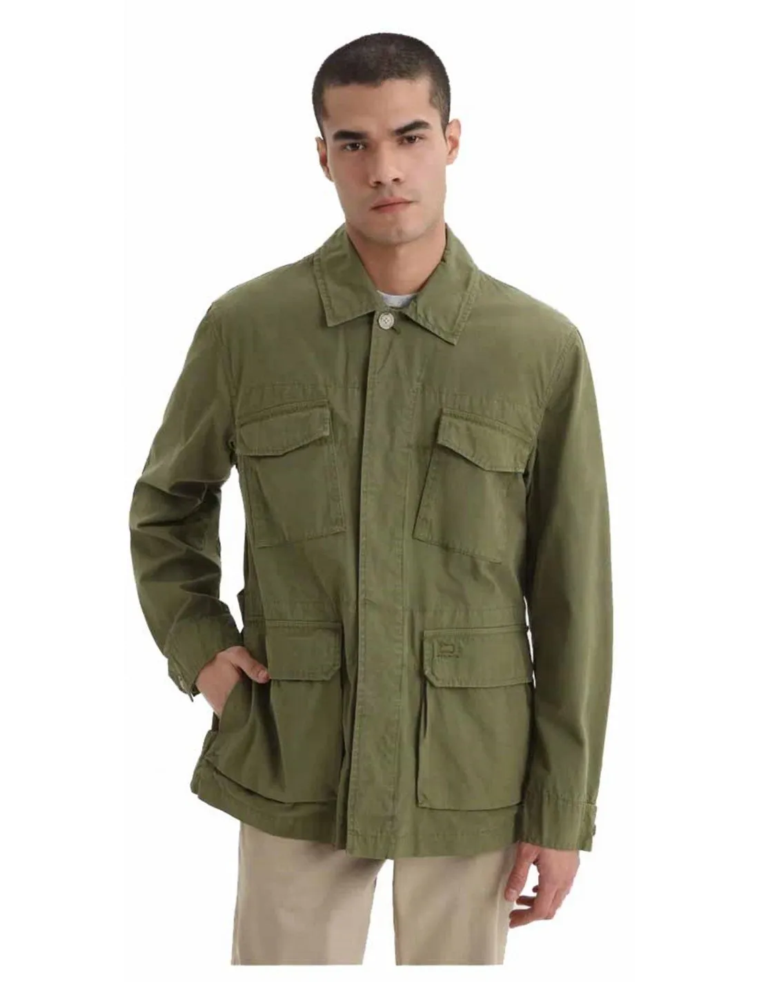 Giubbino Woolrich uomo Field Crew CFWOOU0543 verde PE22