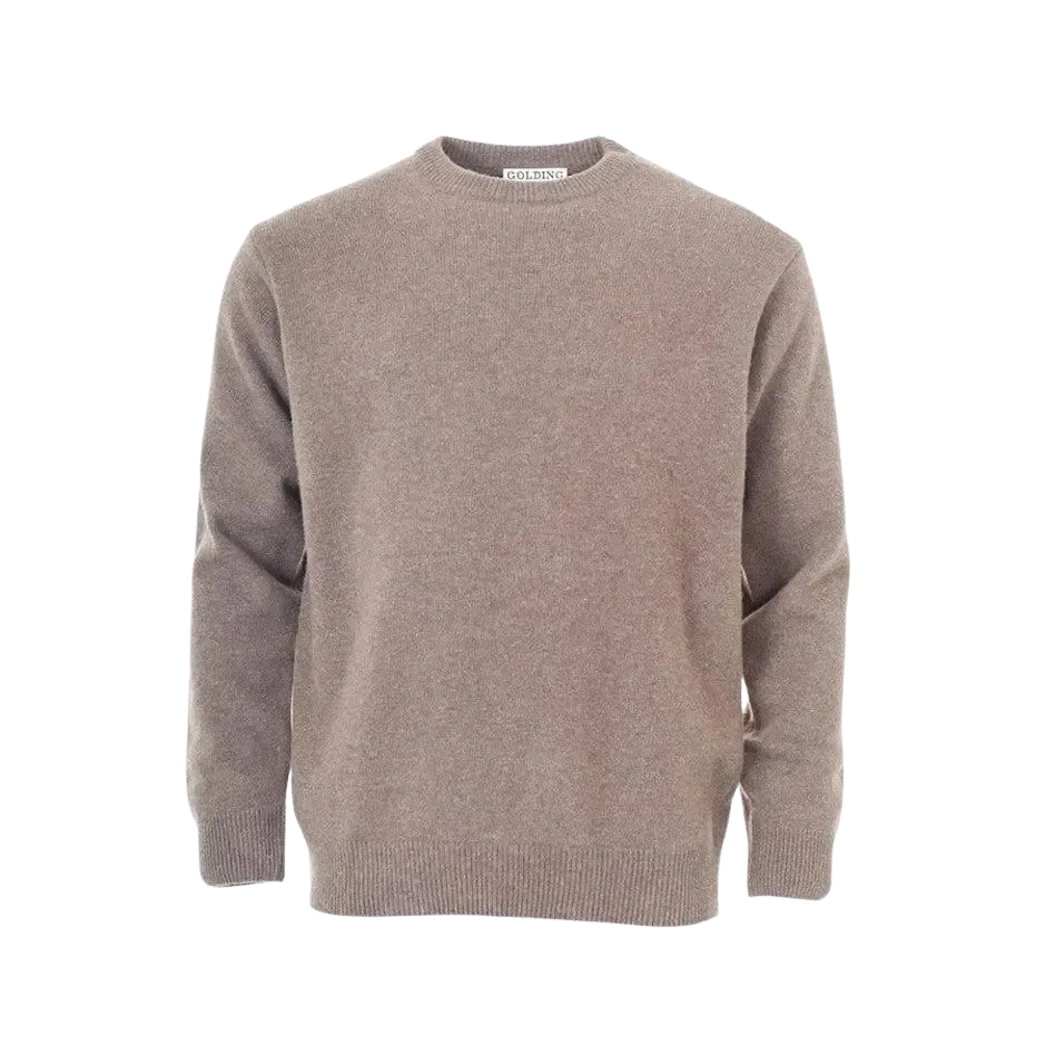 Golding Lambswool Crew Neck Sweater in Brown