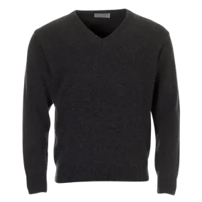 Golding Lambswool V-Neck Sweater in Charcoal