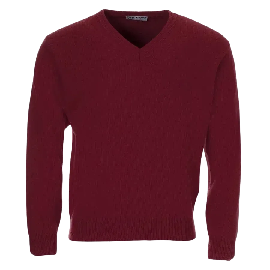 Golding Lambswool V-Neck Sweater in Poppy