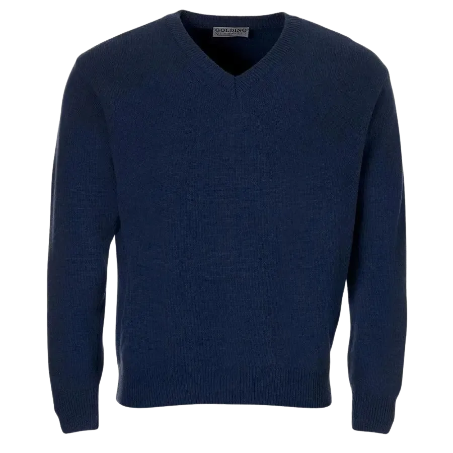 Golding Lambswool V-Neck Sweater in Royal