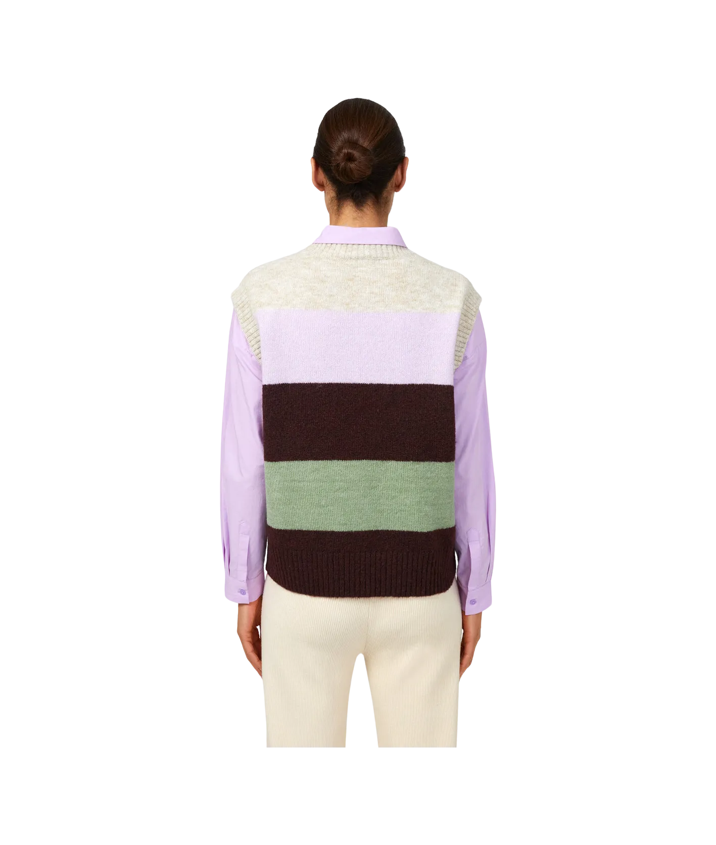 Great Plains Winter Stripe Recycled Knit Sweater Vest