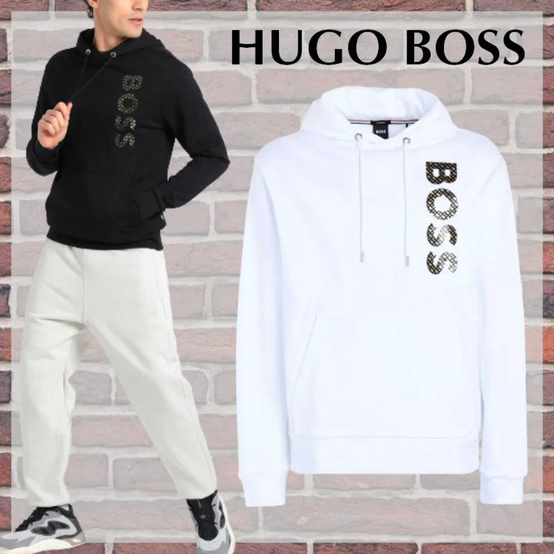 Hugo Boss  |Pullovers Unisex Street Style Long Sleeves Plain Cotton Logo