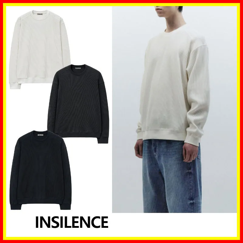 IN SILENCE  |Unisex Street Style Long Sleeves Plain Cotton