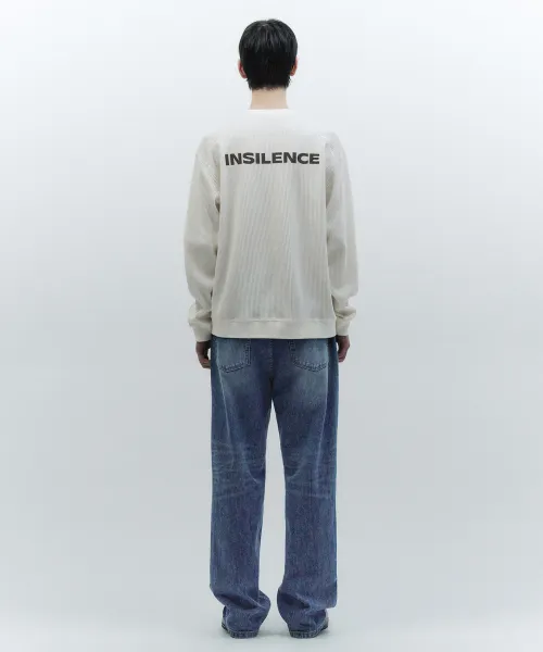 IN SILENCE  |Unisex Street Style Long Sleeves Plain Cotton