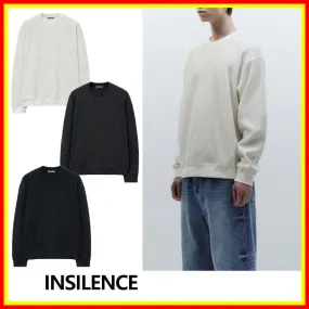 IN SILENCE  |Unisex Street Style Long Sleeves Plain Cotton