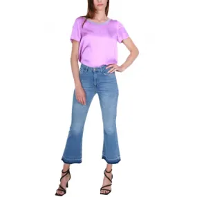 JEANS FLARED IN DENIM STRETCH, AZZURRO