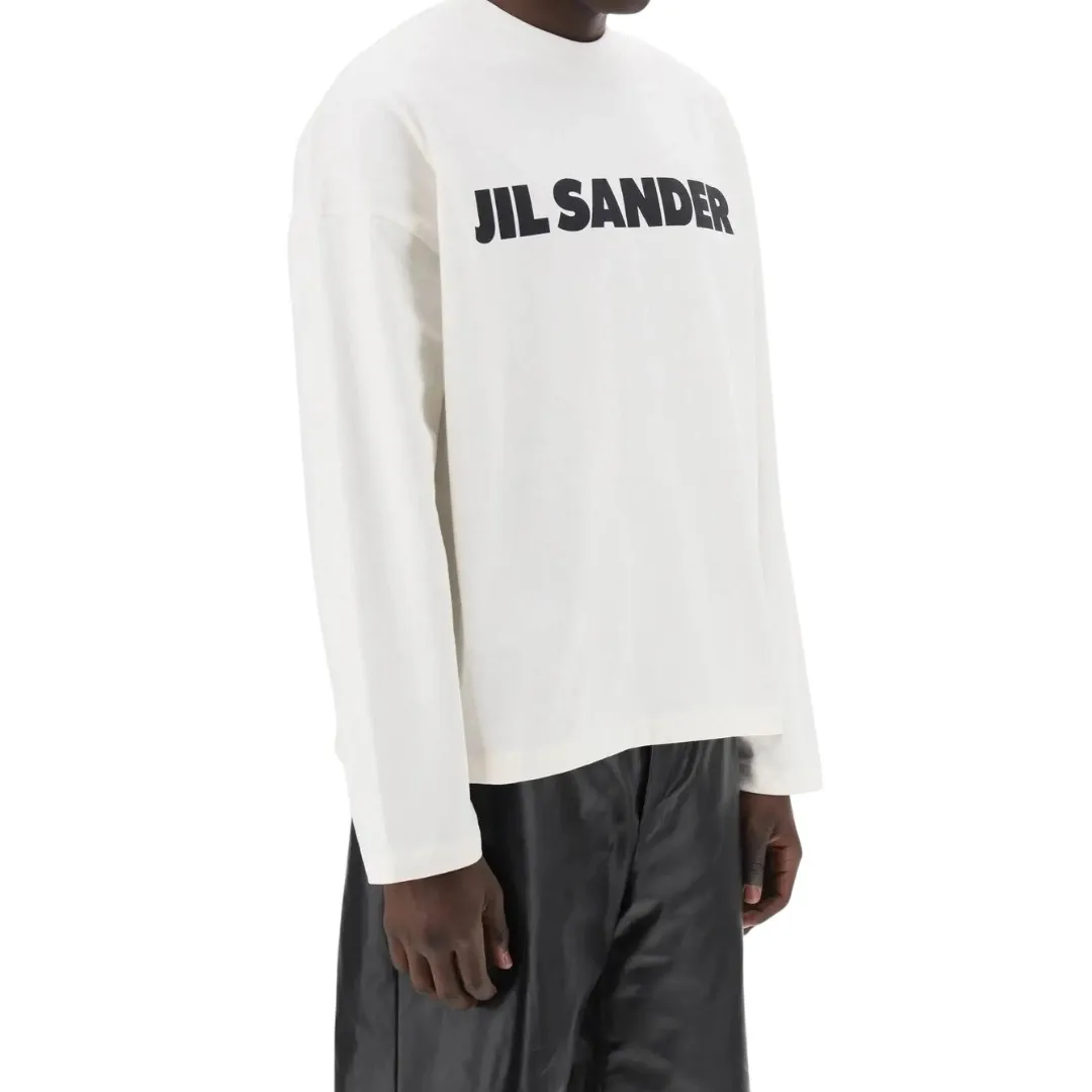 Jil Sander  |Crew Neck Long Sleeves Plain Long Sleeve T-shirt Logo