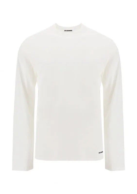 Jil Sander  |Street Style Long Sleeves Cotton Long Sleeve T-shirt Logo