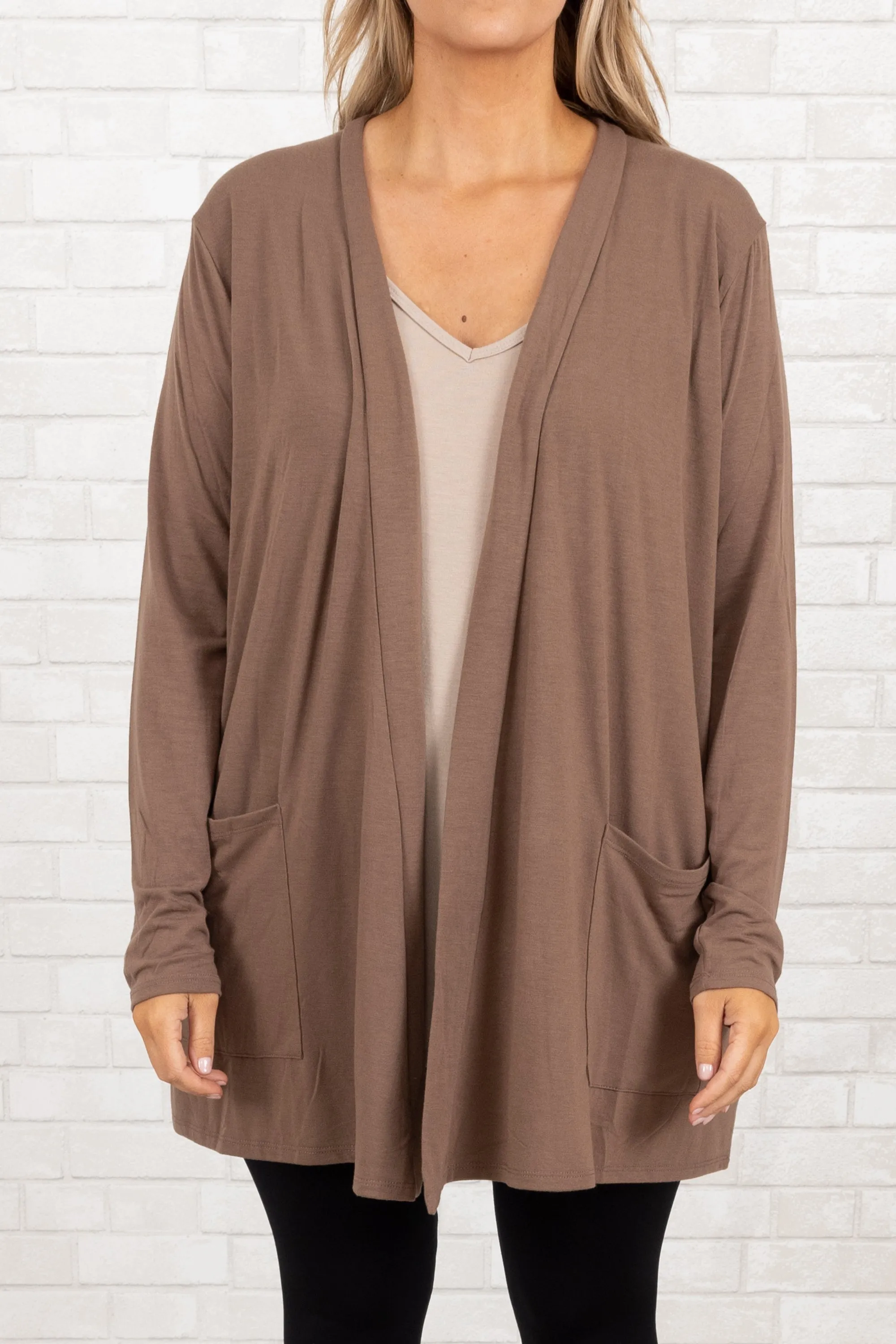 Kindness and Compassion Cardigan, Mocha