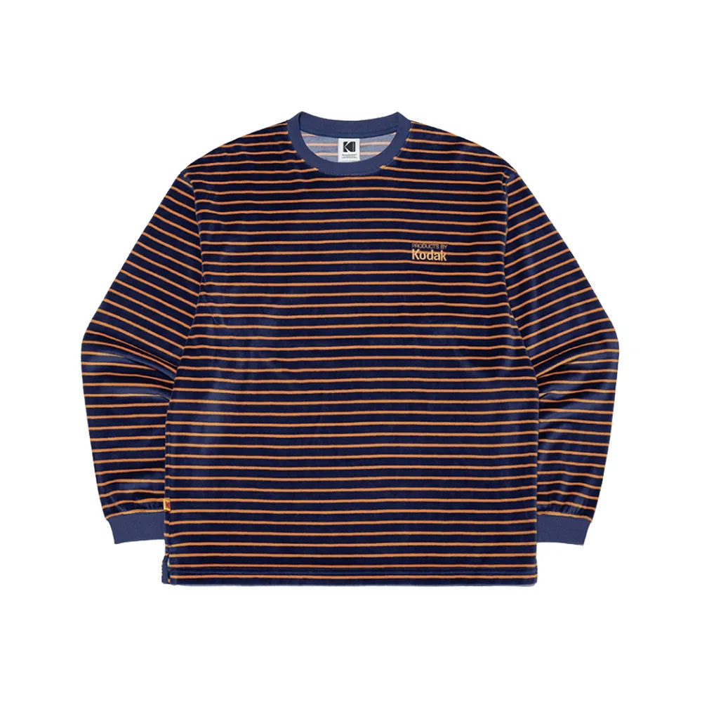 KODAK  |Stripes Unisex Street Style Long Sleeves Cotton